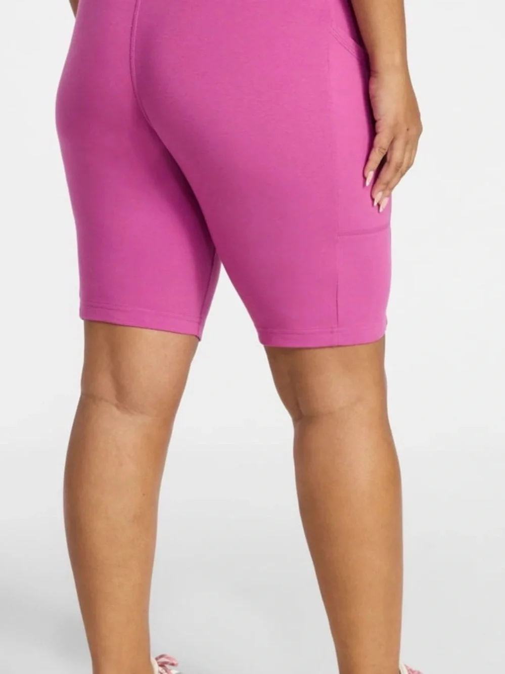 Terra & Sky Women’s Plus Size High-Rise Bike Shorts-Pink NWT! - Picture 2 of 8